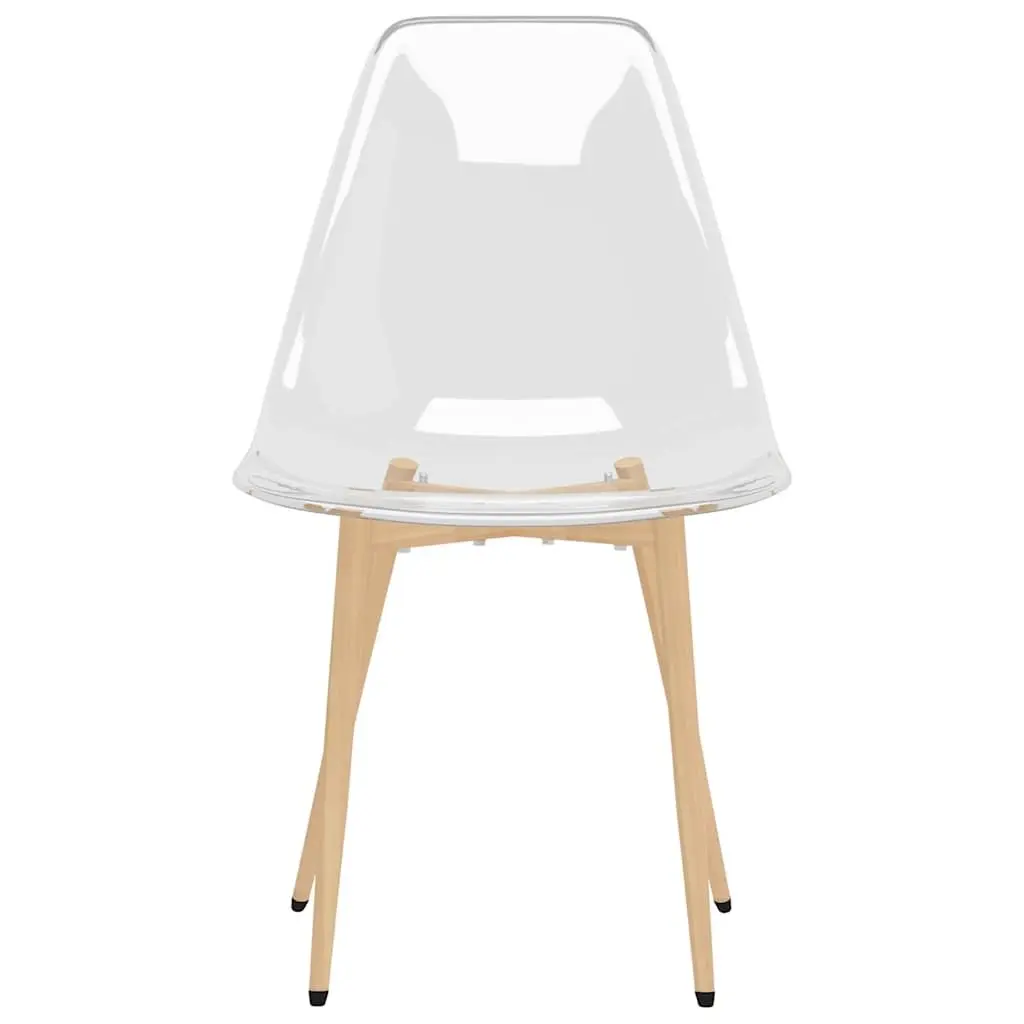 Transparent Seat Dining Chairs 2 pcs for Kitchen