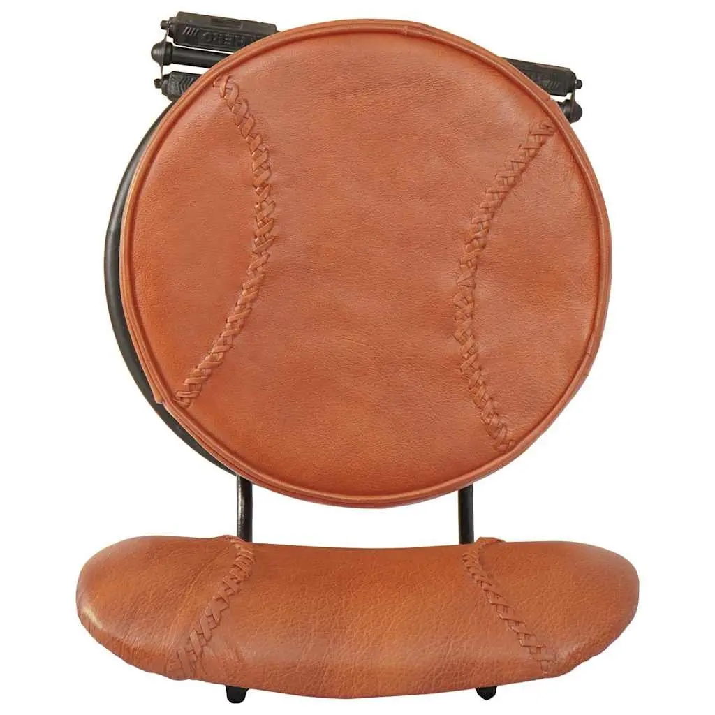 Bar Stools 2 pcs Brown Upholstered Seating with Bicycle Pedal Footrests