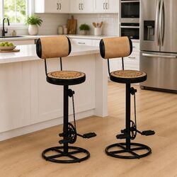 Comfortable Bar Stools with Padded Seats and Backrests