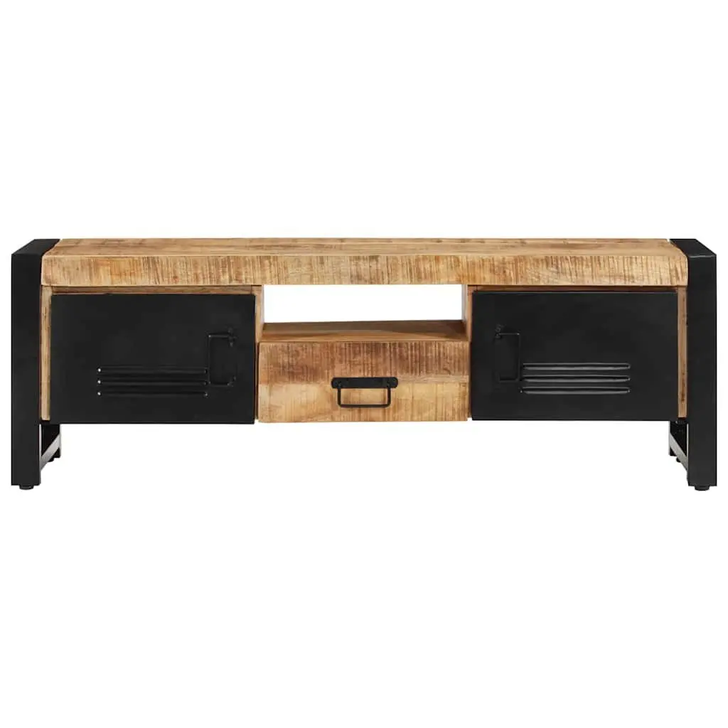 TV Cabinet 120x30x40 cm Solid Wood Media Storage Unit with Doors and Drawer