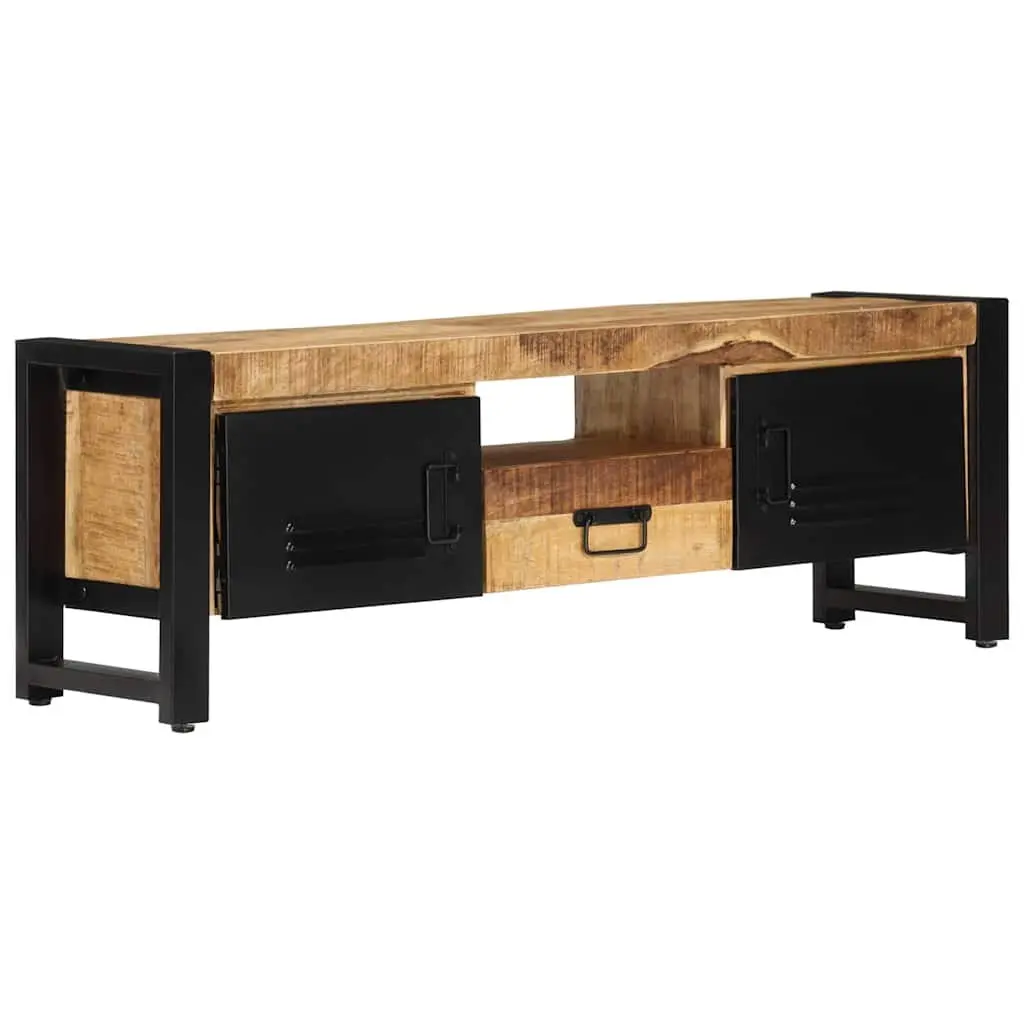 TV Cabinet 120x30x40 cm Solid Wood Media Storage Unit with Doors and Drawer