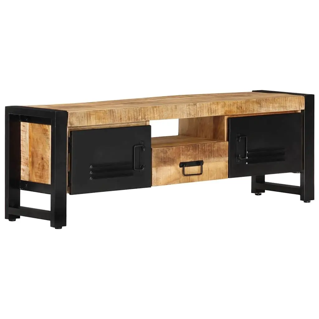 TV Cabinet 120x30x40 cm Solid Wood Media Storage Unit with Doors and Drawer