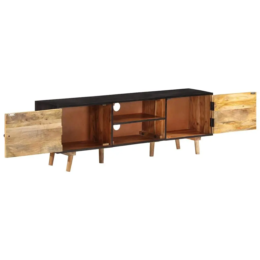 TV Cabinet 140x30x46 cm Rough Mango Wood Acacia Living Room Bedroom Storage