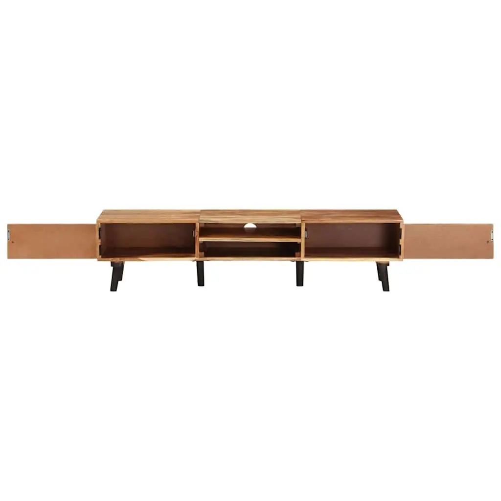 TV Cabinet 145x35x35 cm Solid Wood Acacia Brown Storage Furniture Living Room