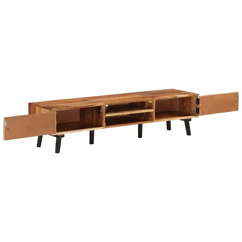 TV Cabinet 145x35x35 cm Solid Wood Acacia Brown Storage Furniture Living Room