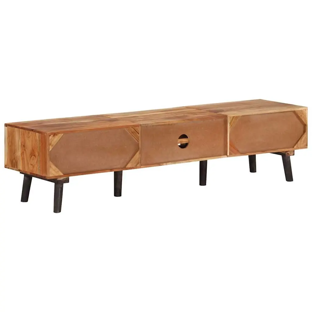 TV Cabinet 145x35x35 cm Solid Wood Acacia Brown Storage Furniture Living Room