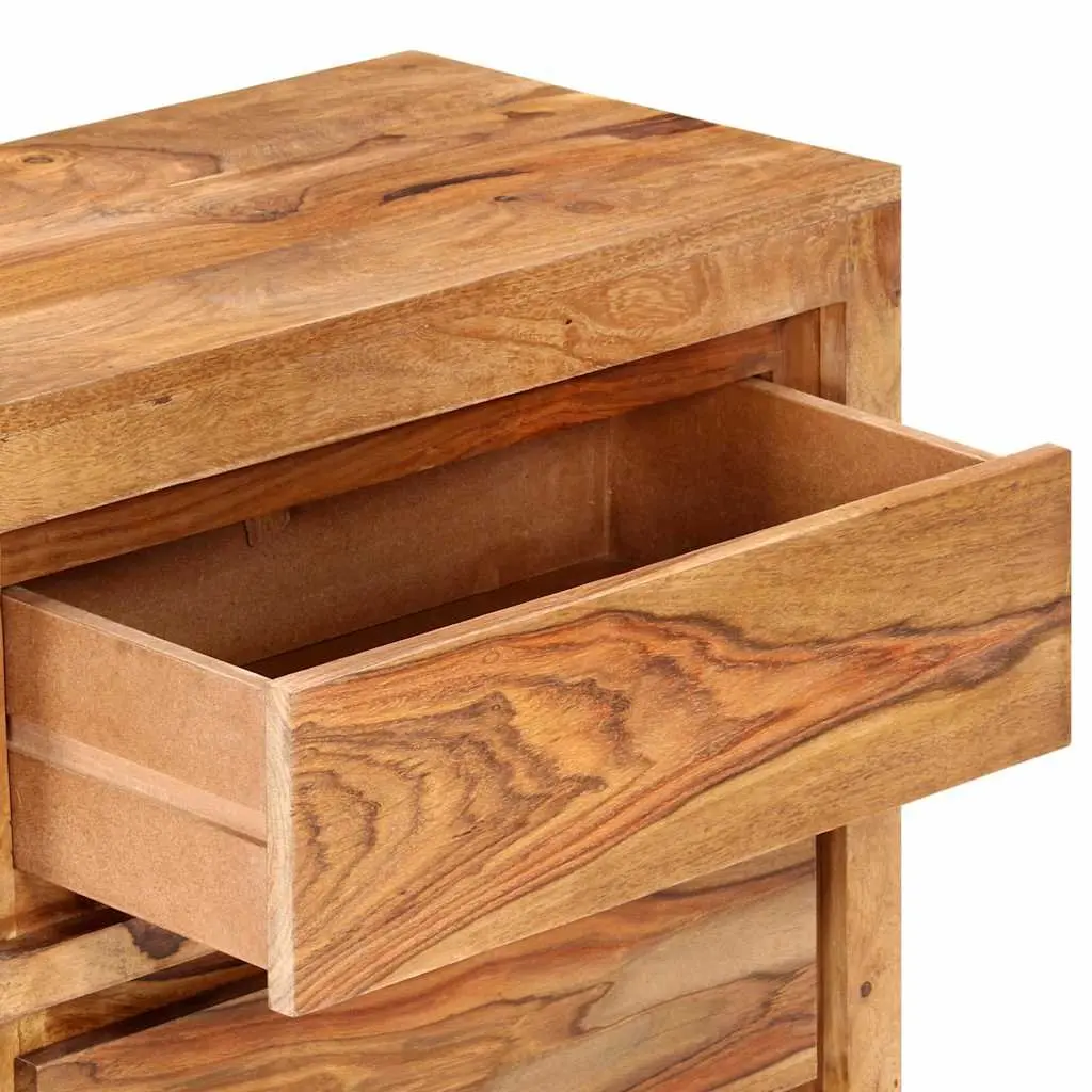 Solid Wood Acacia Drawer Cabinet 3 Drawers Brown 60x33x75cm Storage Chest
