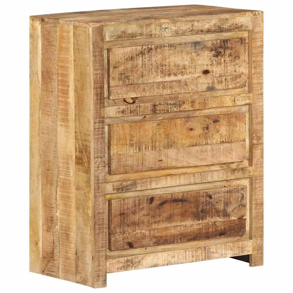 Solid Mango Wood Drawer Cabinet with 3 Drawers