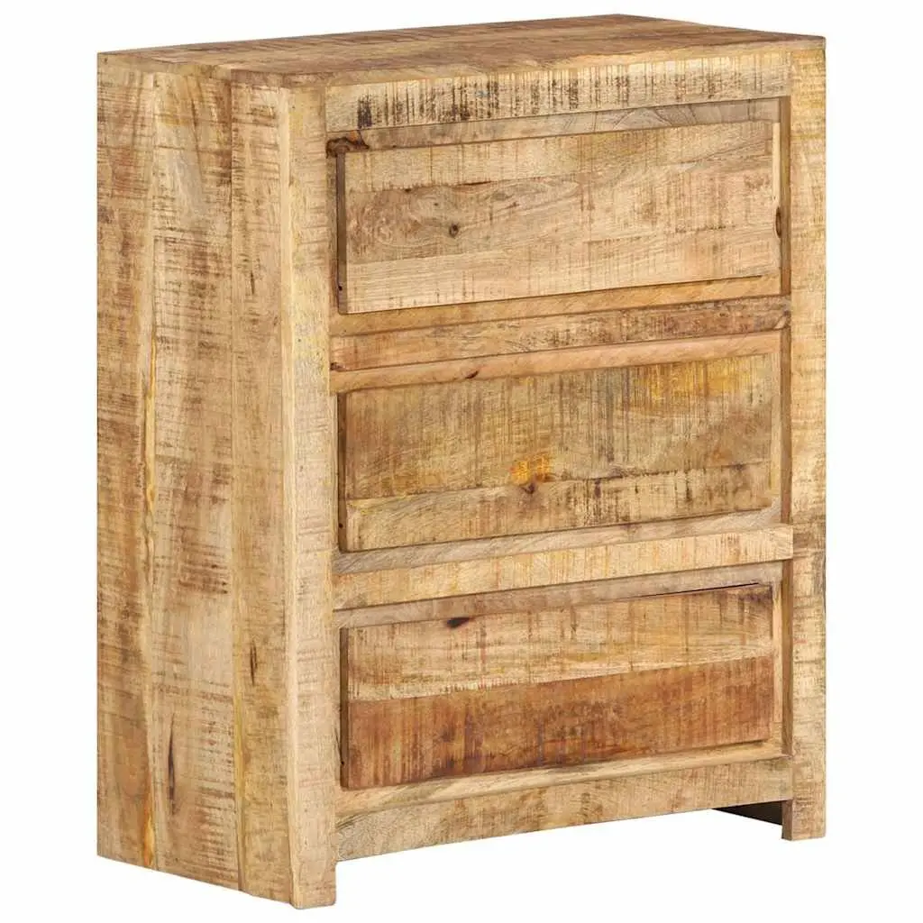 Solid Mango Wood Drawer Cabinet with 3 Drawers