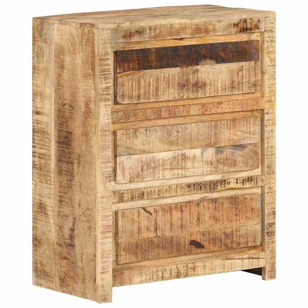 Solid Mango Wood Drawer Cabinet with 3 Drawers
