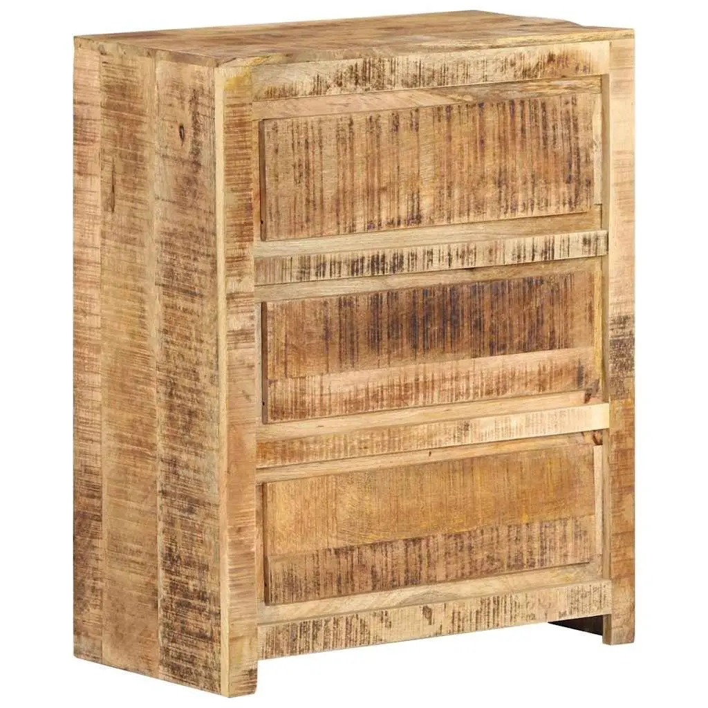 Solid Mango Wood Drawer Cabinet with 3 Drawers