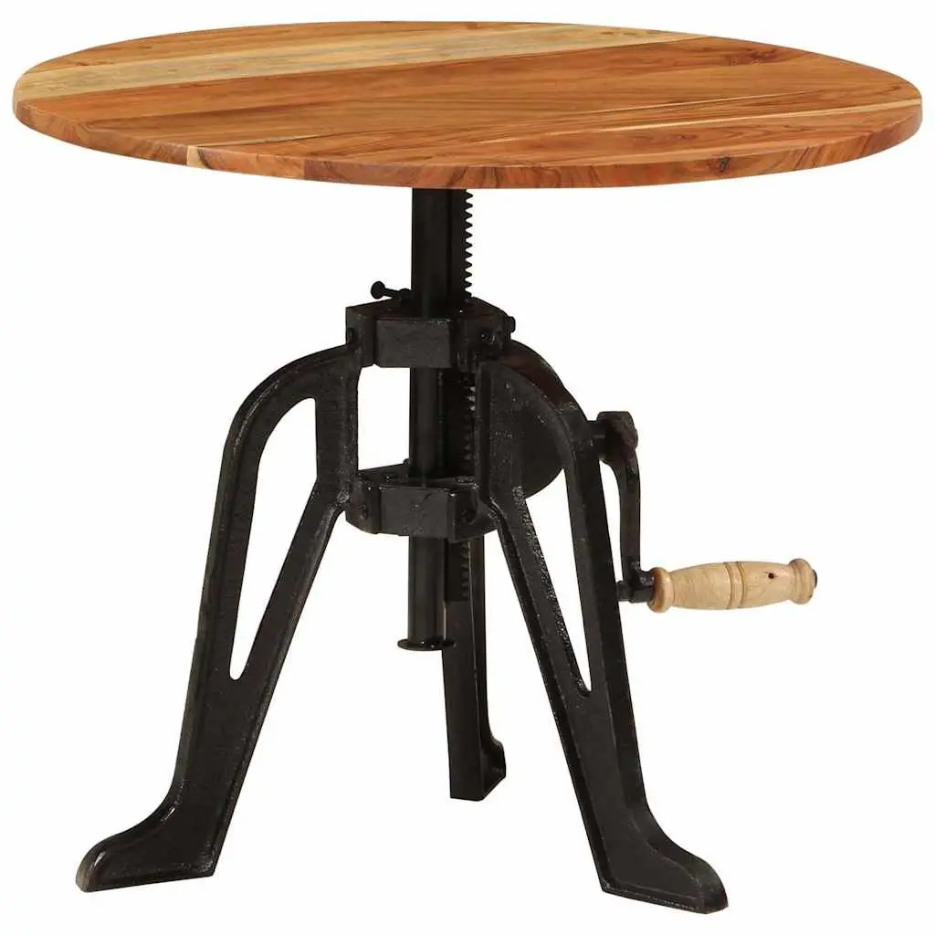 Adjustable Side End Table with Solid Wood