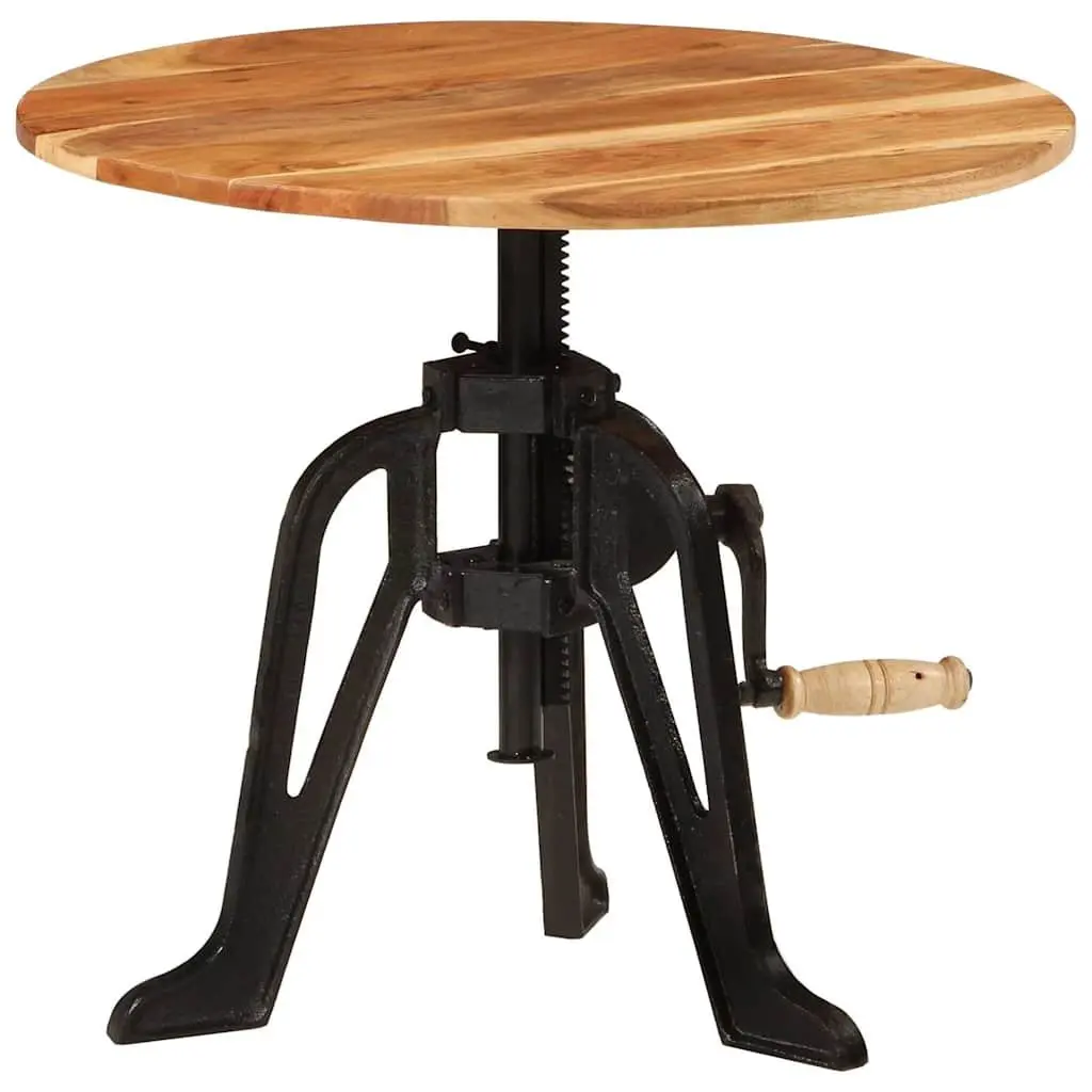 Adjustable Side End Table with Solid Wood