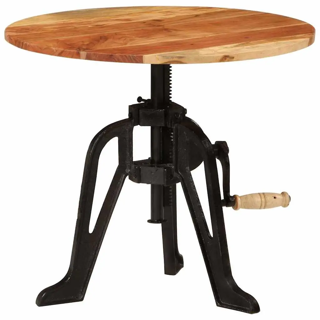 Adjustable Side End Table with Solid Wood