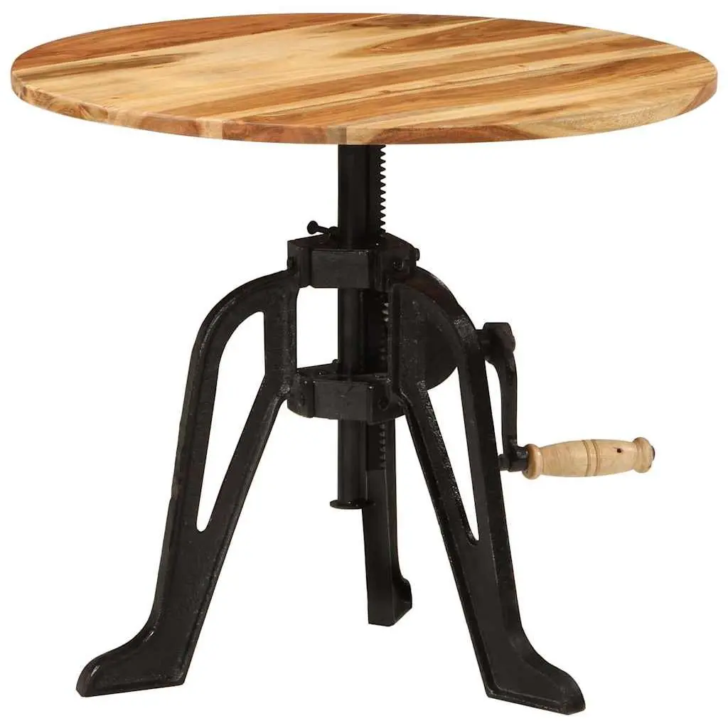 Adjustable Side End Table with Solid Wood