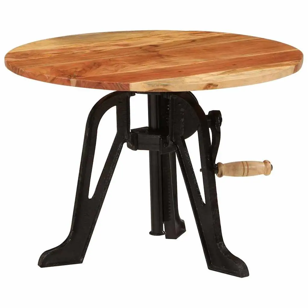 Adjustable Side End Table with Solid Wood