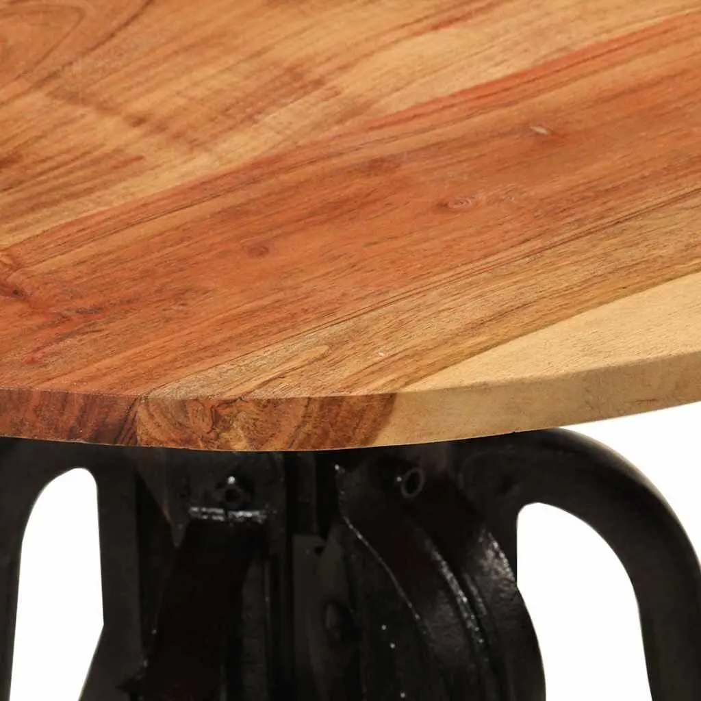 Adjustable Side End Table with Solid Wood