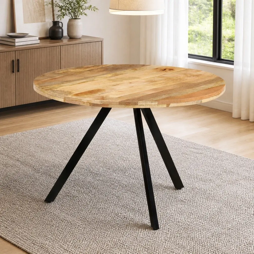 Solid Wood Mango Dining Table 110x75cm in Brown