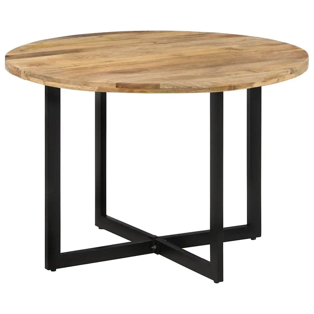 Dining Table Brown 110x75 cm Solid Wood Mango Iron Frame