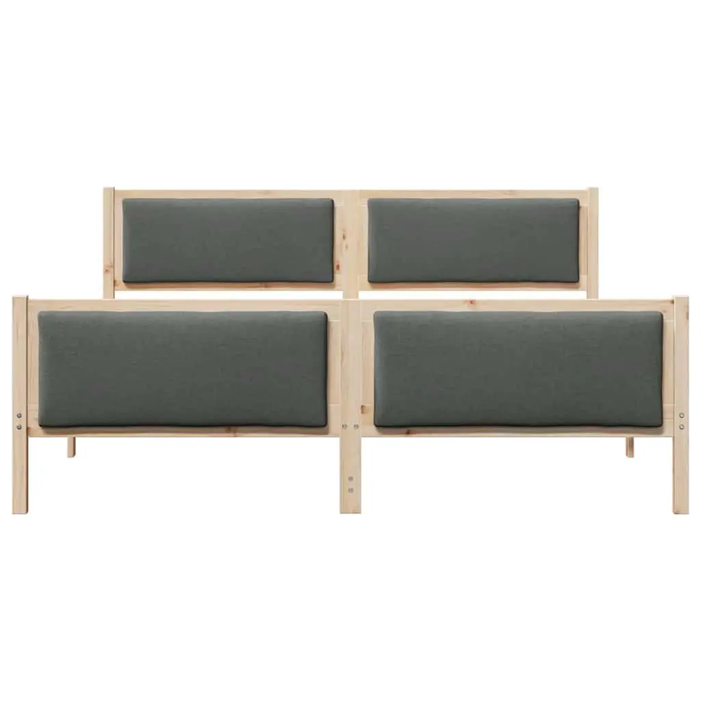 Bed Frame Dark Grey 180 x 200 cm Fabric Upholstered Platform