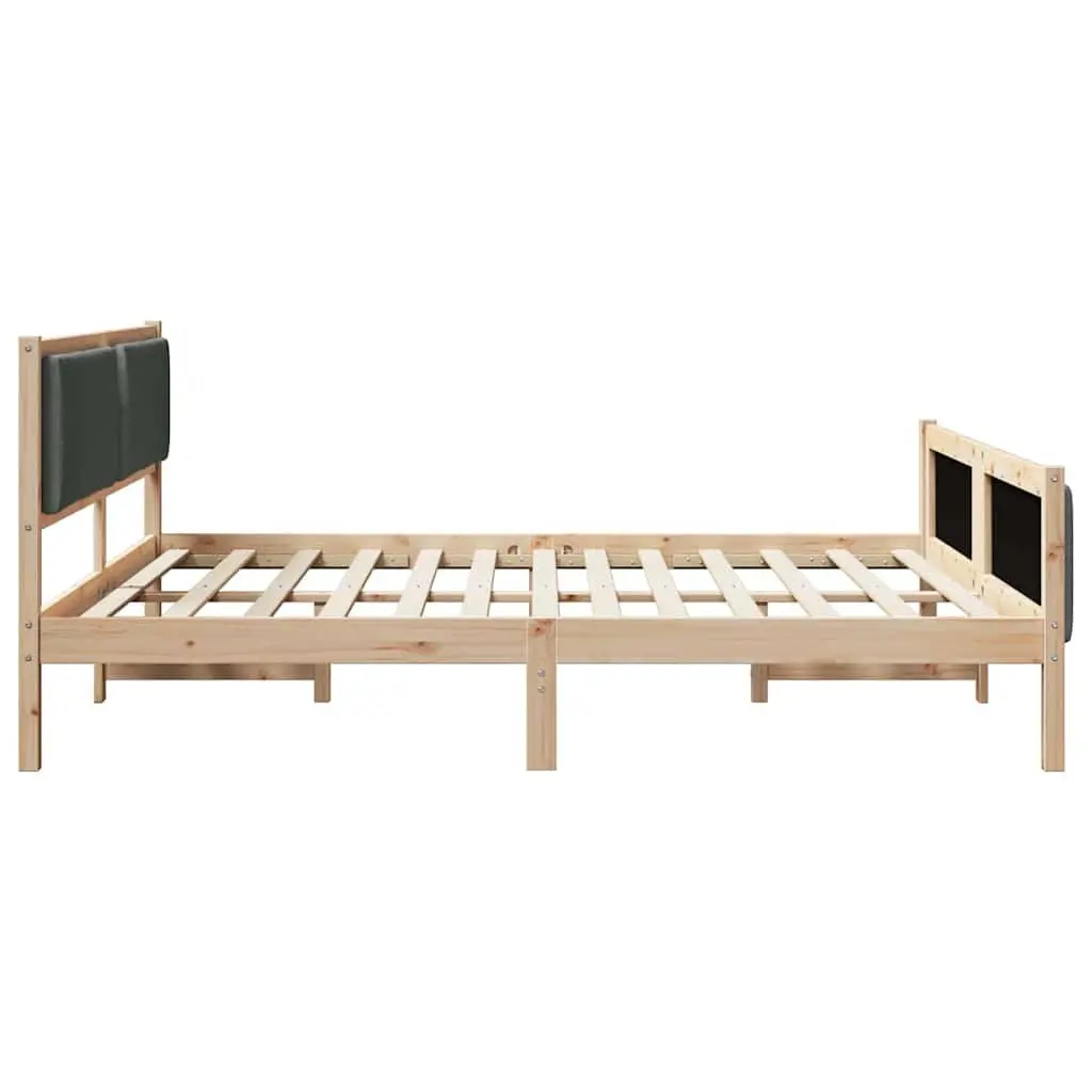 Bed Frame Dark Grey 180 x 200 cm Fabric Upholstered Platform