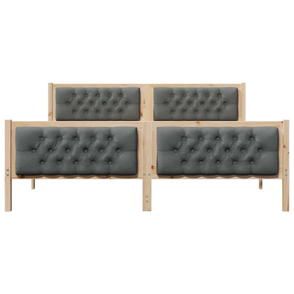 Bed Frame with Headboard Brown 180 x 200 cm Solid Pine Wood
