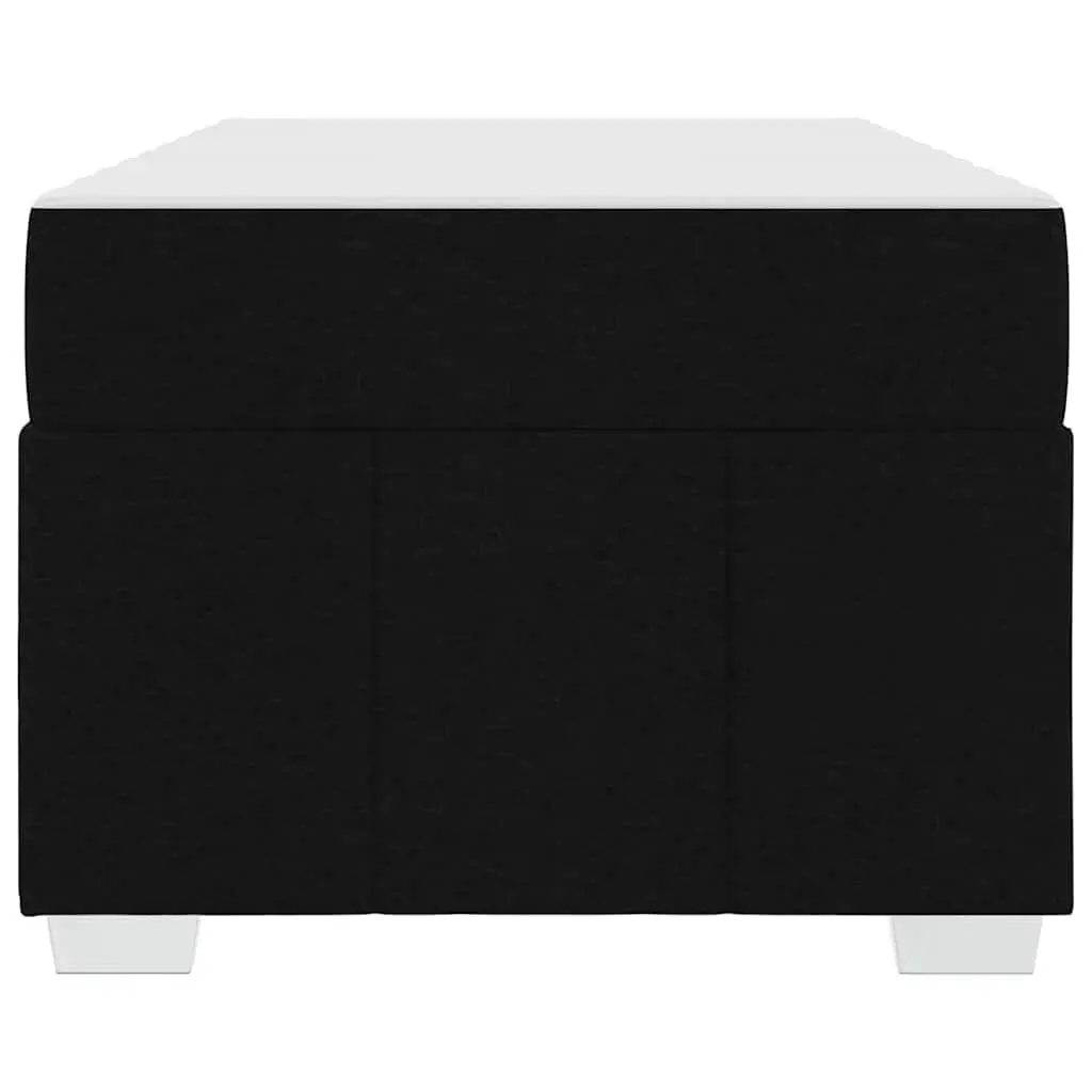 Black Fabric Bed Frame with Mattress 90 x 190 cm