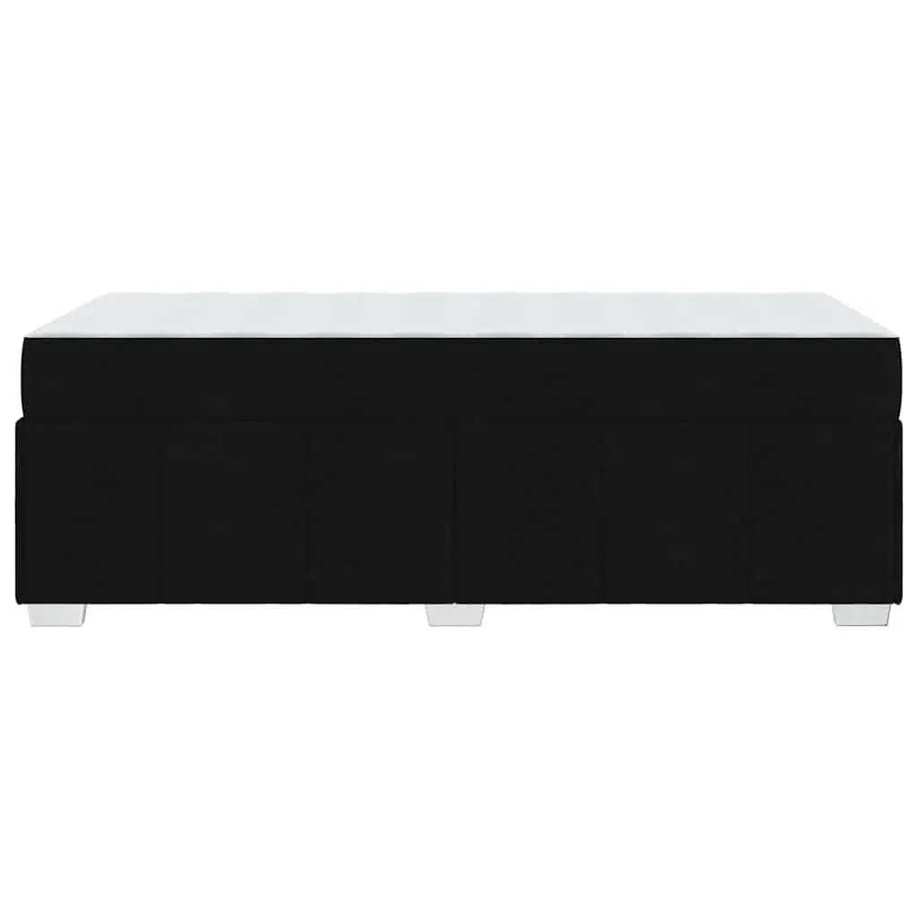Black Fabric Bed Frame with Mattress 90 x 190 cm