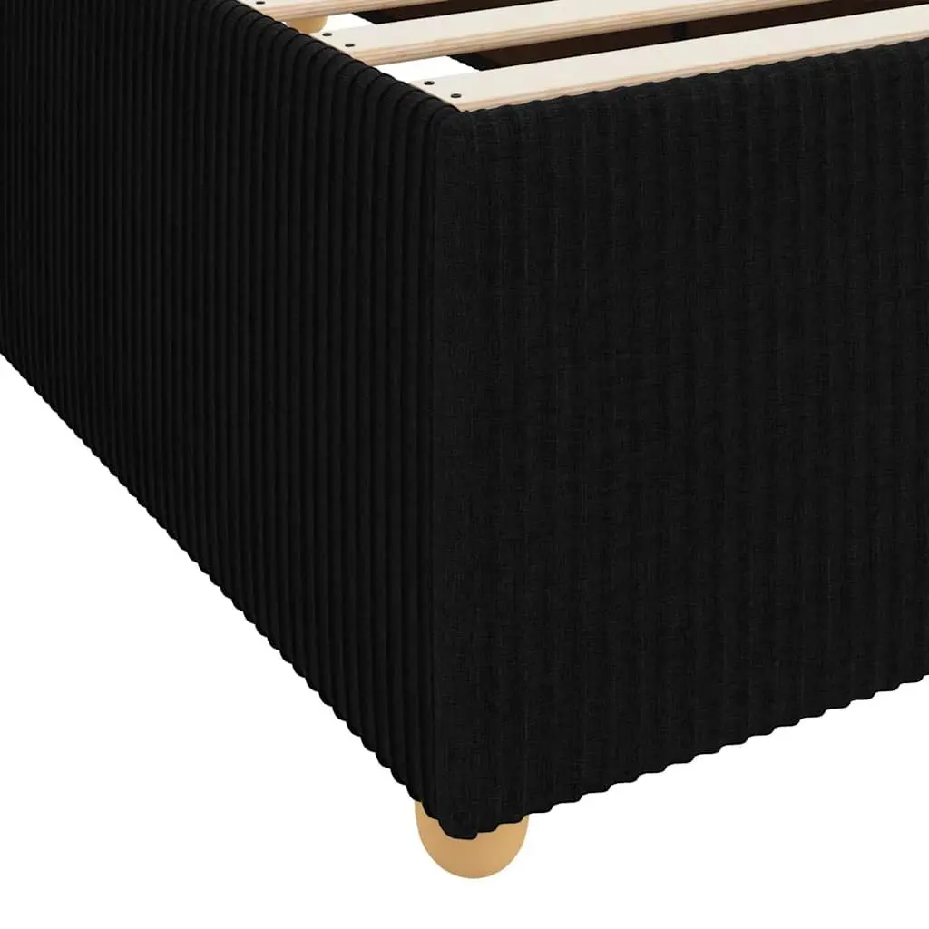 Black Bed Frame with Mattress 90 x 190 cm