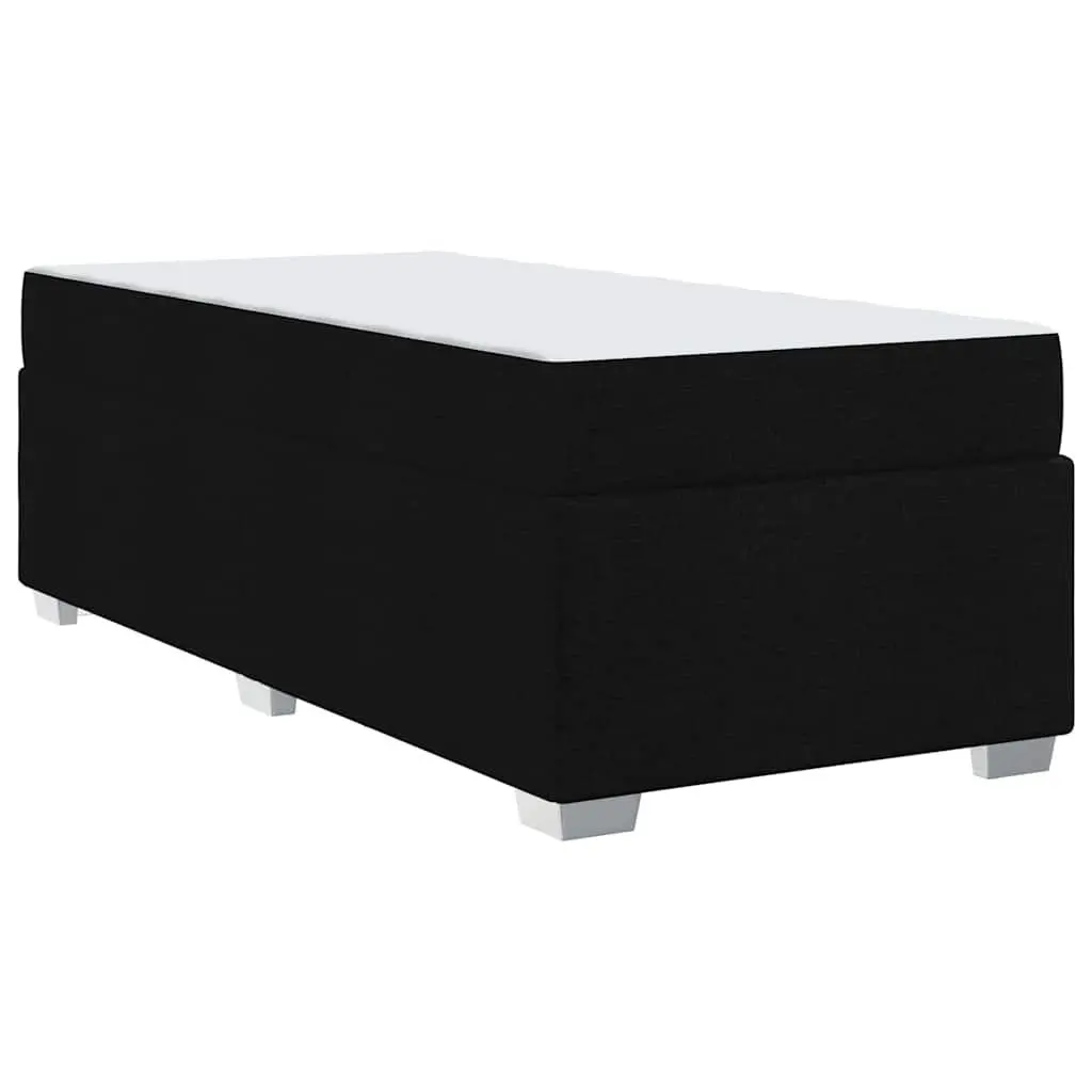 Black Bed Frame and Mattress 90 x 190 cm