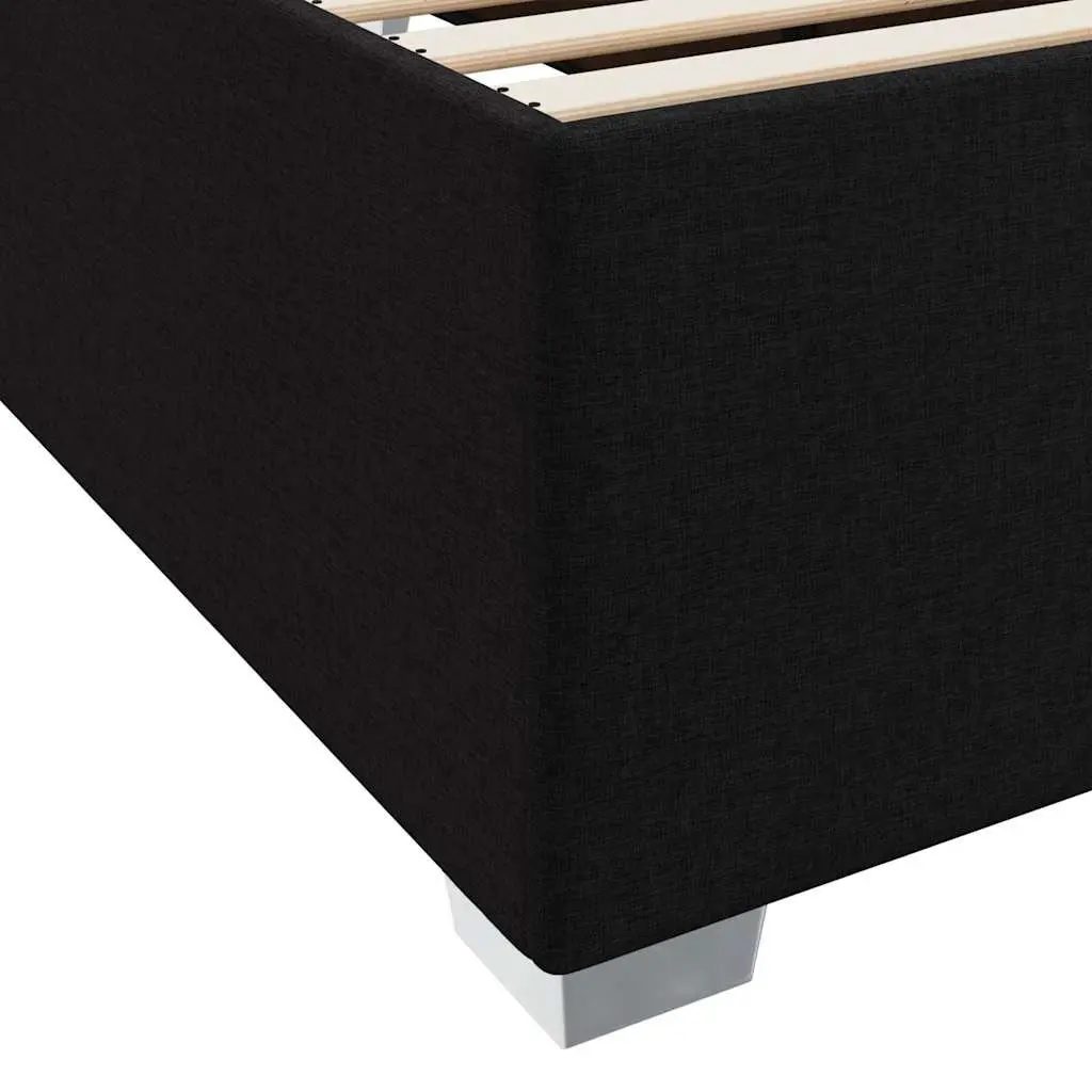 Black Bed Frame and Mattress 90 x 190 cm