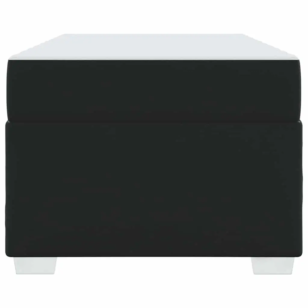 Bed Frame with Mattress Black 90 x 190 cm Modern Fabric and Engineered Wood