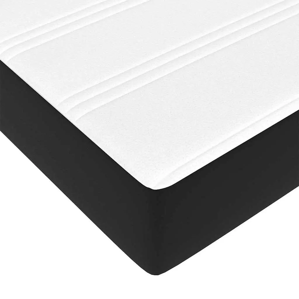 Bed Frame with Mattress Black 90 x 190 cm Modern Fabric and Engineered Wood