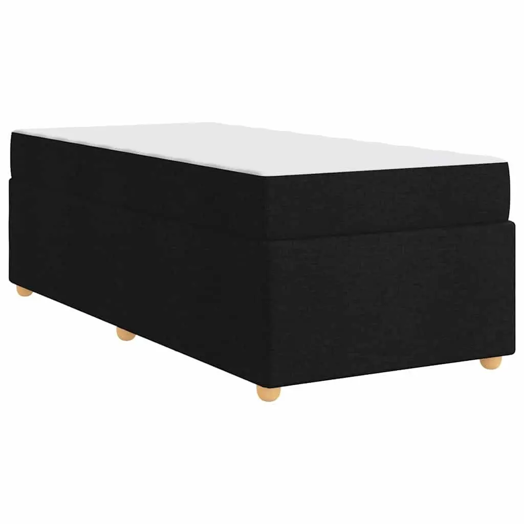 Bed Frame with Mattress Black 90 x 190 cm Modern Minimalist Design Engineered
