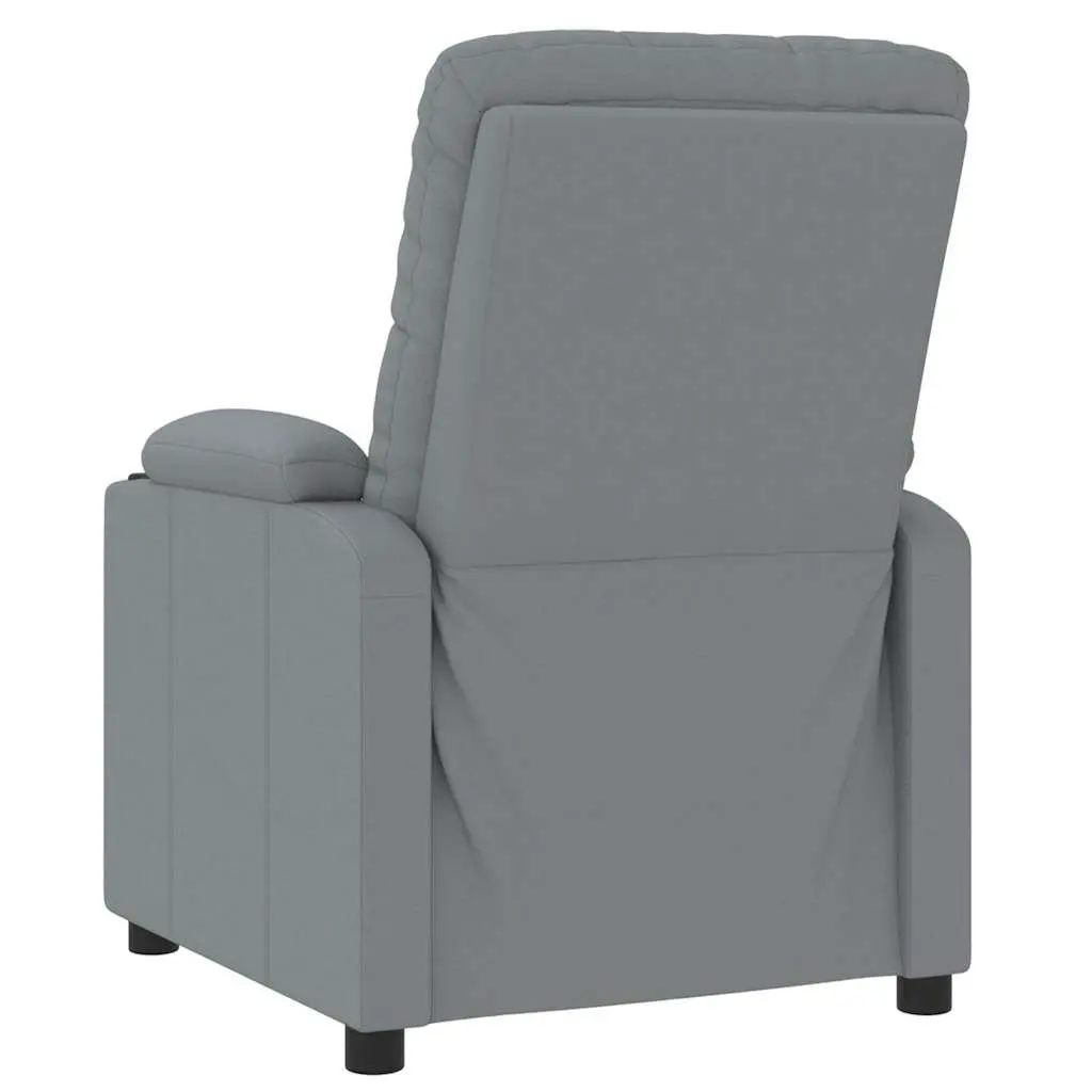 Light Grey Fabric Massage Chair with Manual Recline