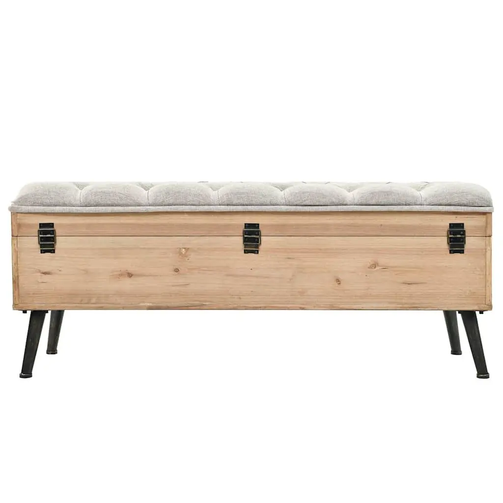 Storage Bench 110cm Trunk Design Padded Seat Entryway Furniture Vintage