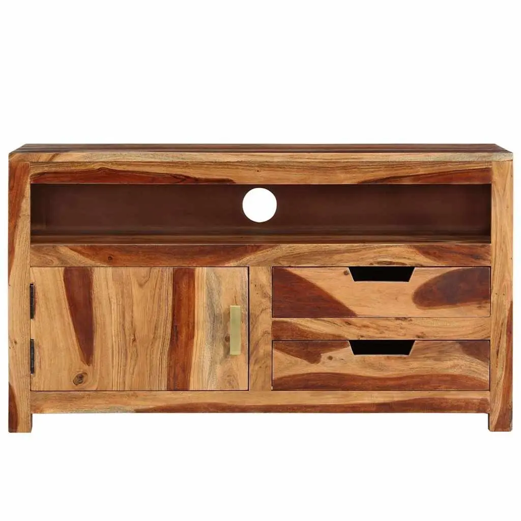 Solid Acacia Wood TV Cabinet 90x34.5x50 cm