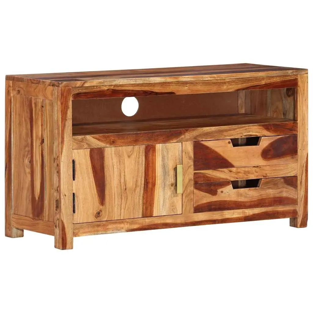 Solid Acacia Wood TV Cabinet 90x34.5x50 cm