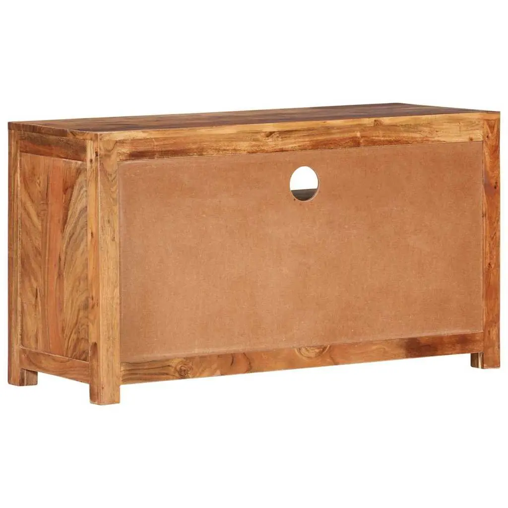Solid Acacia Wood TV Cabinet 90x34.5x50 cm