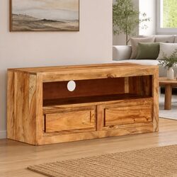 Acacia Wood TV Cabinet 88x30x40cm with Storage