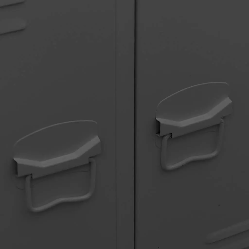 Industrial Storage Cabinet Steel Anthracite 67x35x107cm Wardrobe with Adjustable Shelves and Drawers