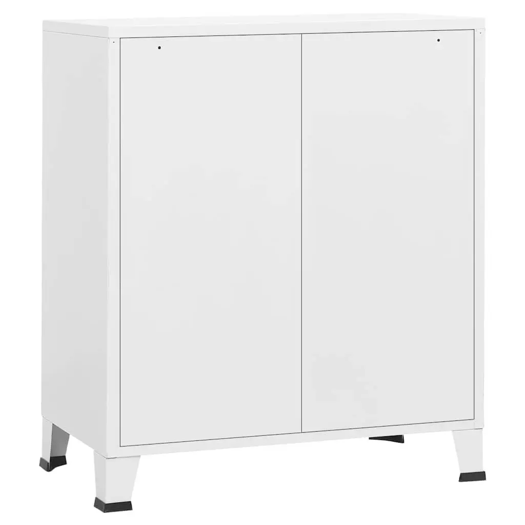 Industrial Drawer Cabinet White 4-Drawer Storage Chest Metal Unit