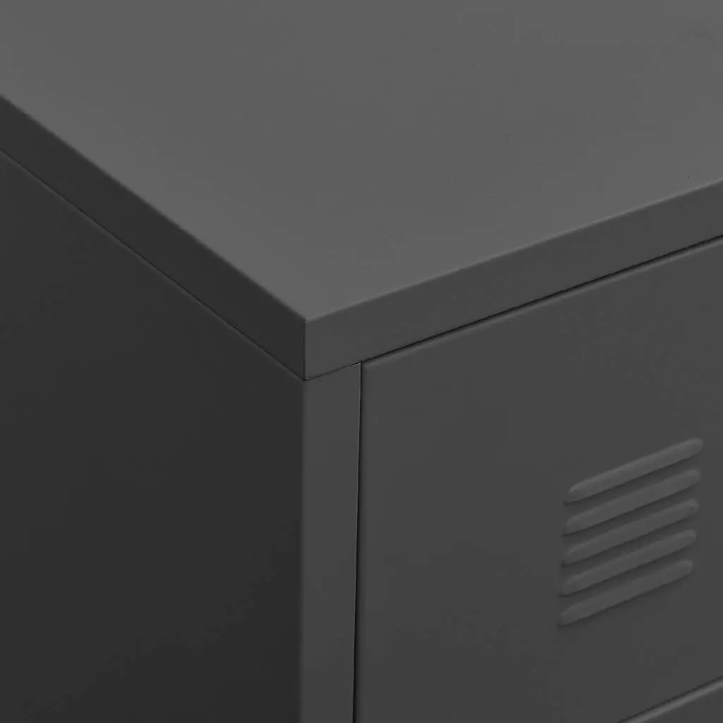 Metal Drawer Cabinet Anthracite 4 Drawers Storage Chest