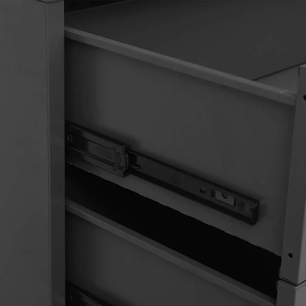 Metal Drawer Cabinet Anthracite 4 Drawers Storage Chest