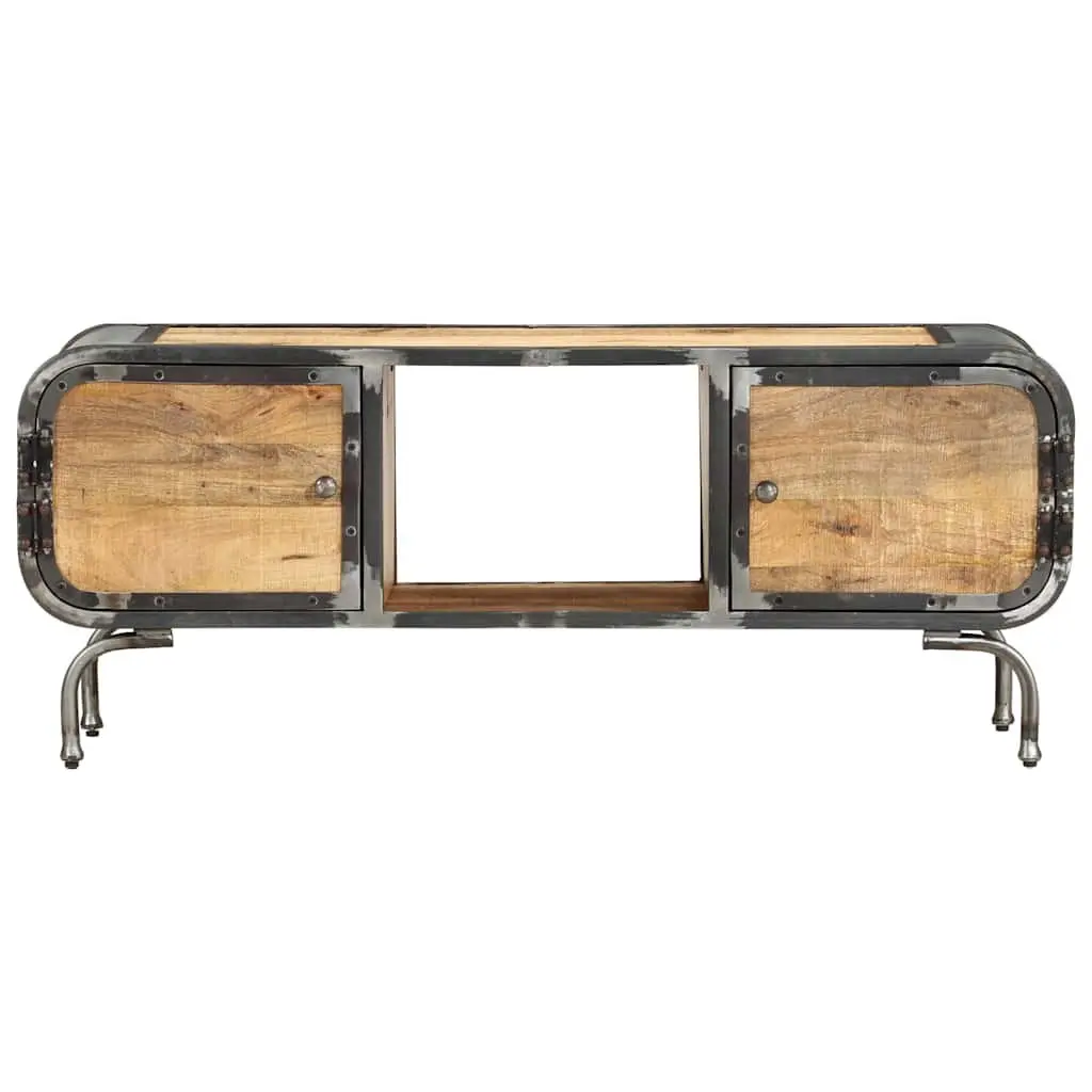 Solid Wood TV Cabinet 110x30x42 cm with Shelves