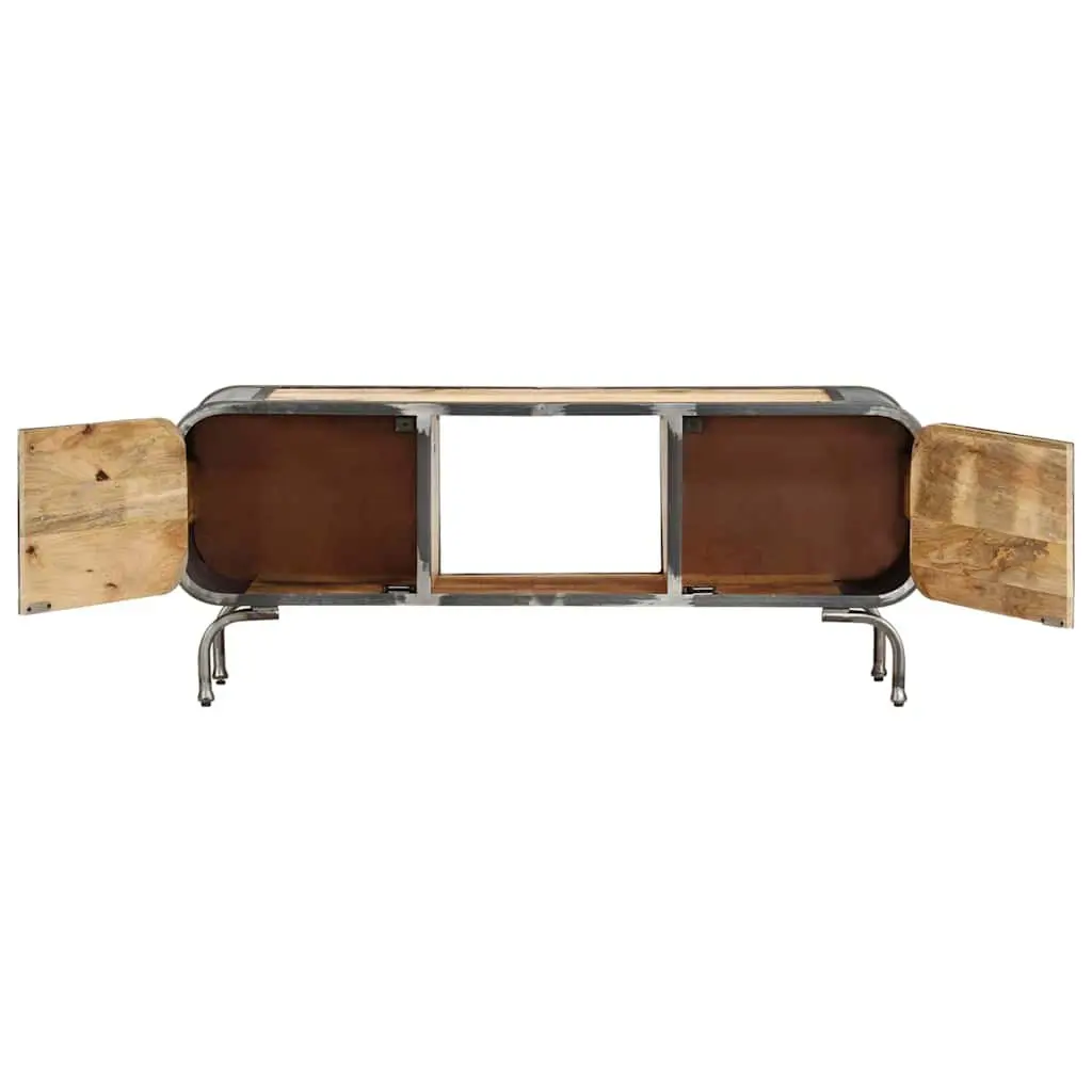Solid Wood TV Cabinet 110x30x42 cm with Shelves