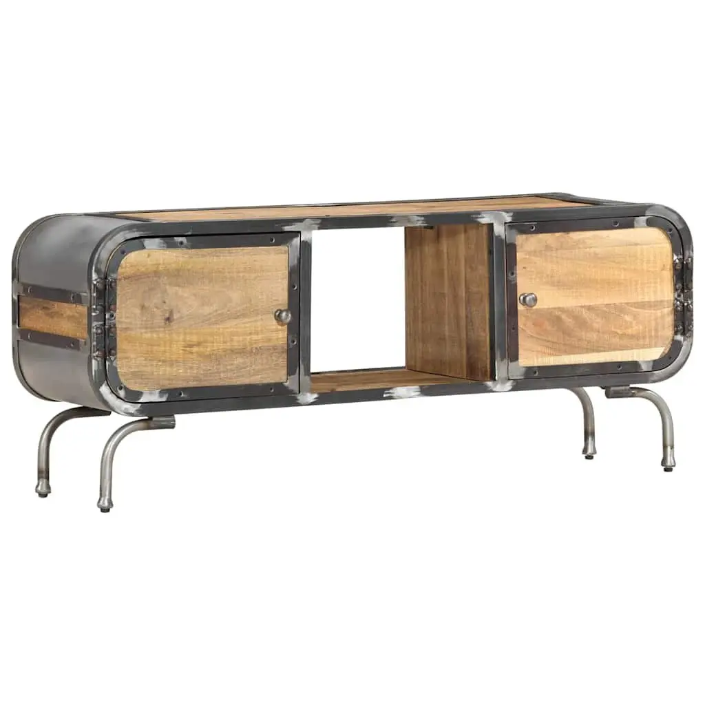 Solid Wood TV Cabinet 110x30x42 cm with Shelves