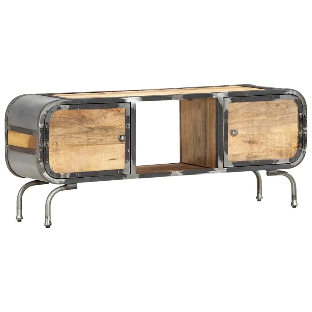 Solid Wood TV Cabinet 110x30x42 cm with Shelves