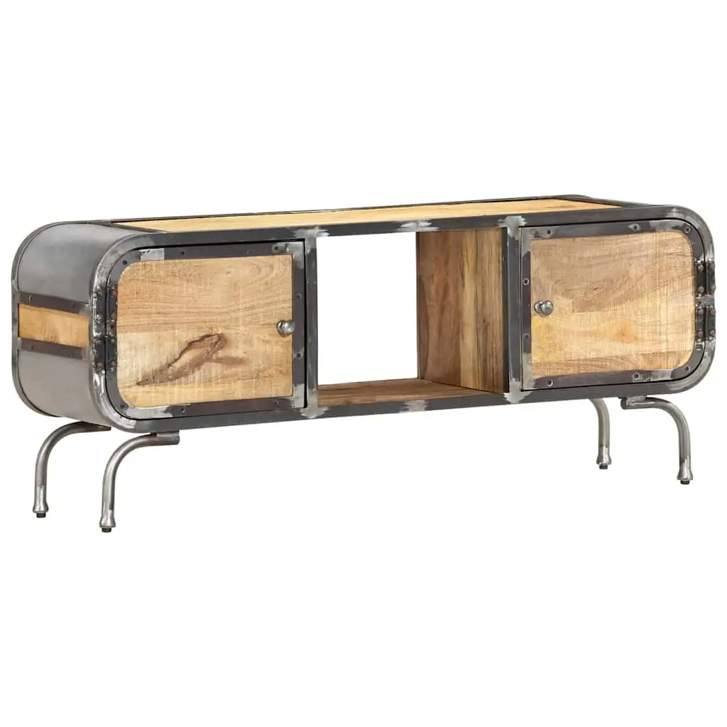 Solid Wood TV Cabinet 110x30x42 cm with Shelves