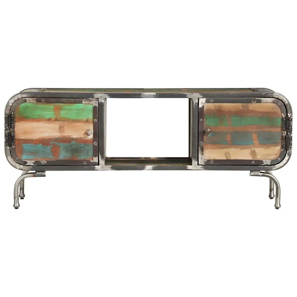 Multicolour Solid Wood TV Cabinet 110x30x42cm